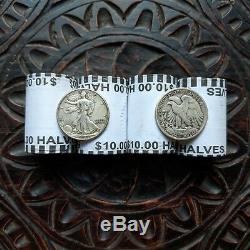 $100 in Kennedy Half Dollar Coin Rolls + Ten (10) Silver Walking Liberty Coins