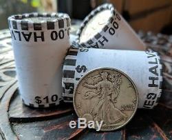 $100 in Kennedy Half Dollar Coin Rolls + Ten (10) Silver Walking Liberty Coins