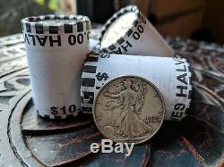 $100 in Kennedy Half Dollar Coin Rolls + Ten (10) Silver Walking Liberty Coins