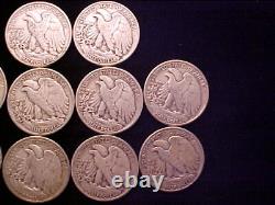 10 Coin Lot WALKING LIBERTY SILVER Half Dollars 1/2 Roll SHIPPED FREE in ONE DAY