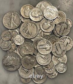 $10 Face 90% Silver CULL Lot Mercury, Walking Liberty, Franklin & More Mixed