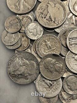$10 Face 90% Silver CULL Lot Mercury, Walking Liberty, Franklin & More Mixed