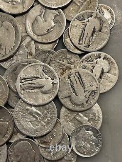 $10 Face 90% Silver CULL Lot Mercury, Walking Liberty, Franklin & More Mixed
