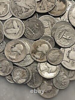 $10 Face 90% Silver CULL Lot Mercury, Walking Liberty, Franklin & More Mixed