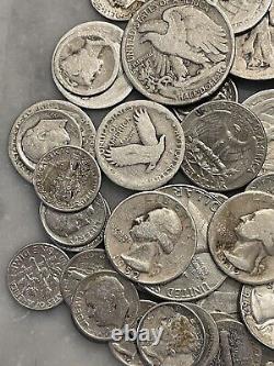$10 Face 90% Silver CULL Lot Mercury, Walking Liberty, Franklin & More Mixed