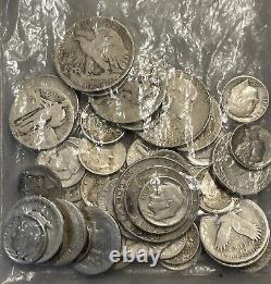 $10 Face 90% Silver CULL Lot Mercury, Walking Liberty, Franklin & More Mixed