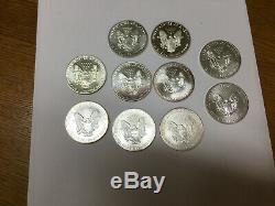(10) Walking Liberty 1 Oz. Fine Silver Silver Dollar American Silver Eagle
