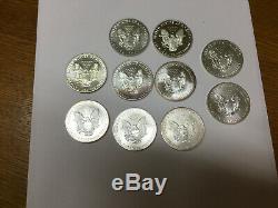 (10) Walking Liberty 1 Oz. Fine Silver Silver Dollar American Silver Eagle