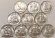 (10) Walking Liberty Half Dollars Bu Brilliant Uncirculated 90% Silver