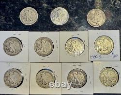 11 liberty half dollars
