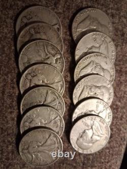 13 Count Of 90 percent silver half dollars