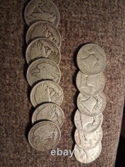 13 Count Of 90 percent silver half dollars