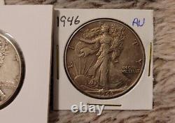 13 Walking Liberty Halfs 1917-1946 90% Silver All Different Dates-Some Key Dates