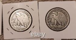 13 Walking Liberty Halfs 1917-1946 90% Silver All Different Dates-Some Key Dates