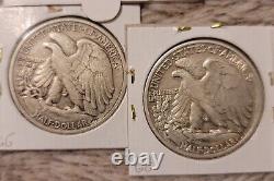 13 Walking Liberty Halfs 1917-1946 90% Silver All Different Dates-Some Key Dates