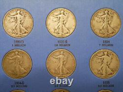 1916-1936 COMPLETE COLLECTION of 35 WALKING LIBERTY 90% SILVER HALF DOLLARS