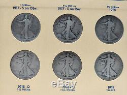 1916-1937 COMPLETE Library of Coins Walking Liberty Half Dollar Collection