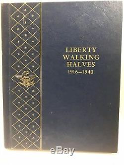 1916-1940 Silver Liberty Walking Halves Whitman Album, 24 Coins