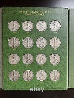 1916-1947 COMPLETE Walking Liberty Half Dollar Set, 65 Coins