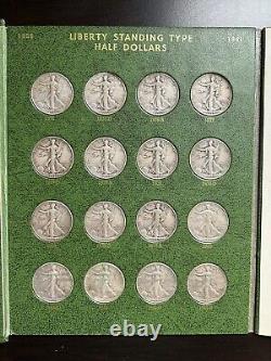 1916-1947 COMPLETE Walking Liberty Half Dollar Set, 65 Coins