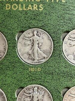 1916-1947 COMPLETE Walking Liberty Half Dollar Set, 65 Coins