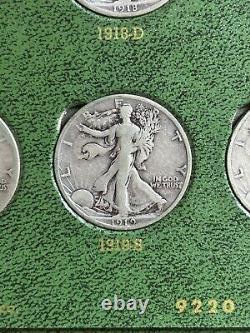 1916-1947 COMPLETE Walking Liberty Half Dollar Set, 65 Coins