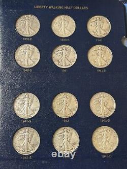 1916-1947 COMPLETE Walking Liberty Half Dollar Set, 65 Coins -Including key 21D