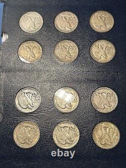 1916-1947 COMPLETE Walking Liberty Half Dollar Set, 65 Coins -Including key 21D