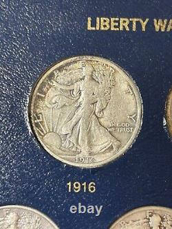 1916-1947 COMPLETE Walking Liberty Half Dollar Set, 65 Coins -Including key 21D