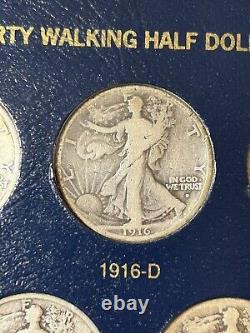 1916-1947 COMPLETE Walking Liberty Half Dollar Set, 65 Coins -Including key 21D