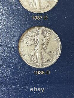 1916-1947 COMPLETE Walking Liberty Half Dollar Set, 65 Coins -Including key 21D