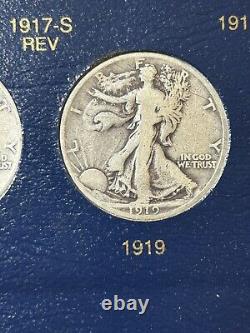 1916-1947 COMPLETE Walking Liberty Half Dollar Set, 65 Coins -Including key 21D