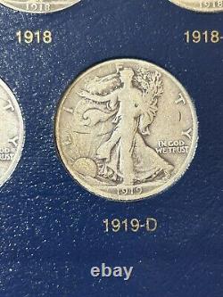 1916-1947 COMPLETE Walking Liberty Half Dollar Set, 65 Coins -Including key 21D