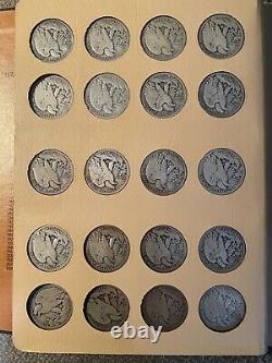 1916 1947 Complete Walking Liberty Half Dollar Set In Dansco Album Nice 1921