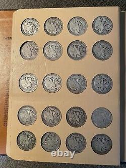 1916 1947 Complete Walking Liberty Half Dollar Set In Dansco Album Nice 1921