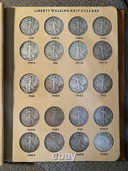 1916 1947 Complete Walking Liberty Half Dollar Set In Dansco Album Nice 1921