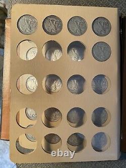 1916 1947 Complete Walking Liberty Half Dollar Set In Dansco Album Nice 1921