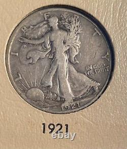 1916 1947 Complete Walking Liberty Half Dollar Set In Dansco Album Nice 1921