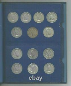 1916-1947 Complete Walking Liberty Silver Half Dollar Set (total Of 65 Coins)