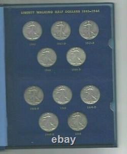 1916-1947 Complete Walking Liberty Silver Half Dollar Set (total Of 65 Coins)