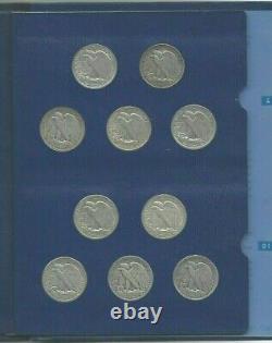 1916-1947 Complete Walking Liberty Silver Half Dollar Set (total Of 65 Coins)