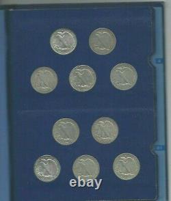 1916-1947 Complete Walking Liberty Silver Half Dollar Set (total Of 65 Coins)