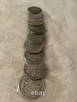 1916-1947 Half Roll Walking Liberty Half Dollars 10 Coins U S Minted 90% Silver