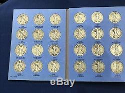 1916-1947 PDS Liberty Walking Silver Half Dollar Complete Set of 64 Coins E7269