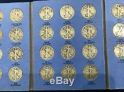 1916-1947 PDS Liberty Walking Silver Half Dollar Complete Set of 64 Coins E7269