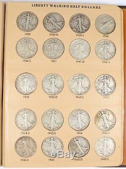 1916-1947 P/D/S Walking Liberty Half Dollar Set Dansco Album 65 Coins 50C