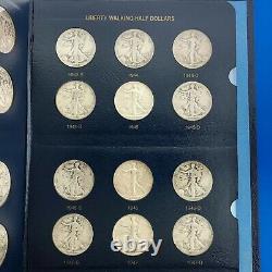 1916-1947 Silver Walking Liberty Half Dollar 66 Coin Complete Set Whitman Book