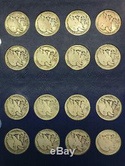 1916-1947 Silver Walking Liberty Half Dollar Set Complete 65 Coins with1921 1921-D