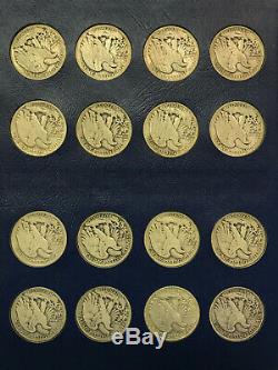 1916-1947 Silver Walking Liberty Half Dollar Set Complete 65 Coins with1921 1921-D