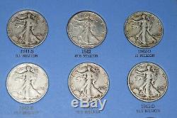 1916-1947 Walking Liberty Half 65 Coin Complete Set 16-s & 21-d Ngc Cert! #117